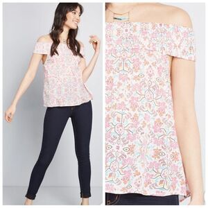 NEW MODCLOTH blouse lovely as can be off shoulder‎ top XL